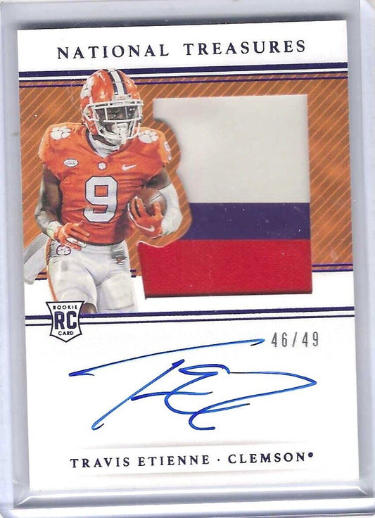 TRAVIS ETIENNE 2021 PANINI NATIONAL TREASURES RPA JUMBO PATCH AUTO RC #D 46/49