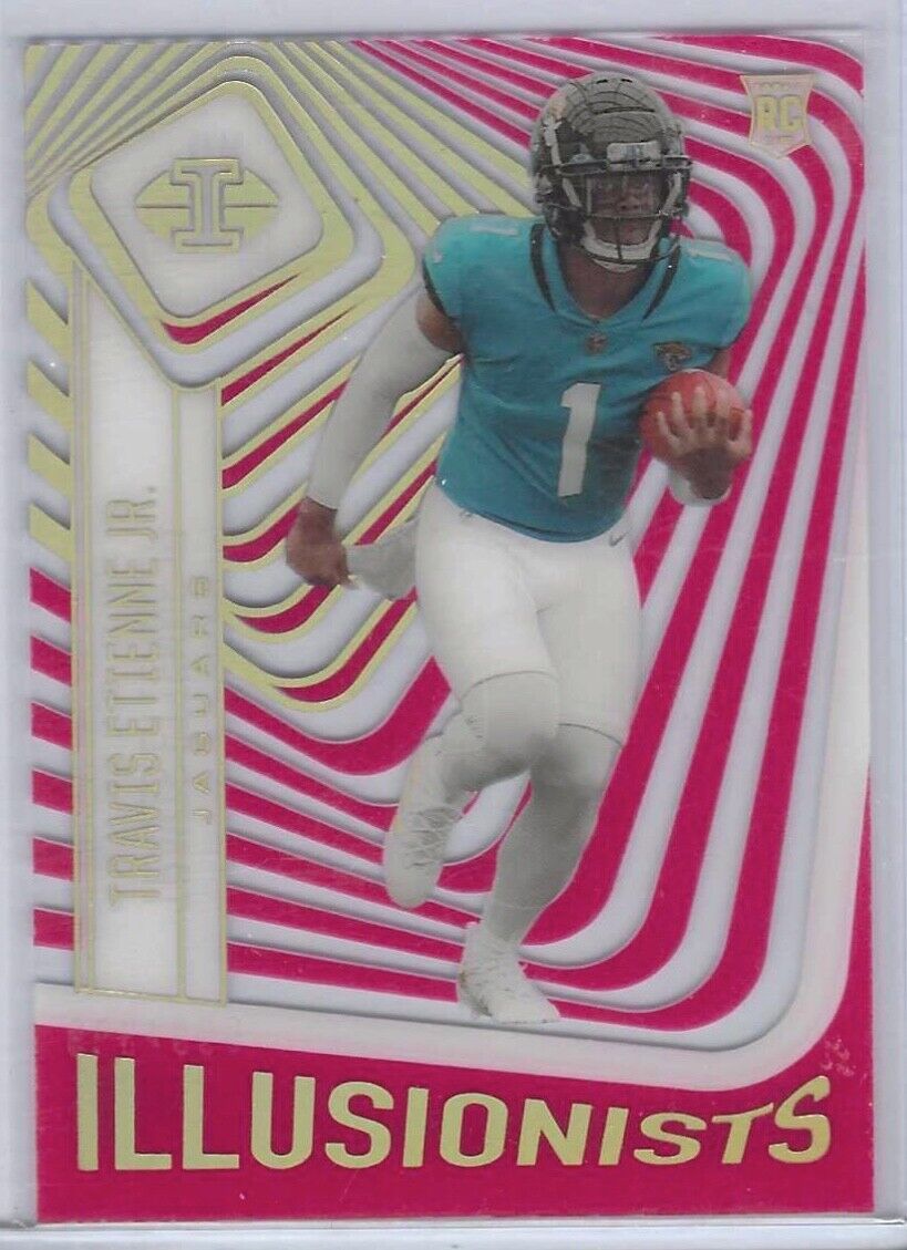 TRAVIS ETIENNE JR 2021 PANINI ILLUSIONS ILLUSIONISTS ACETATE RED RC #D 099/399