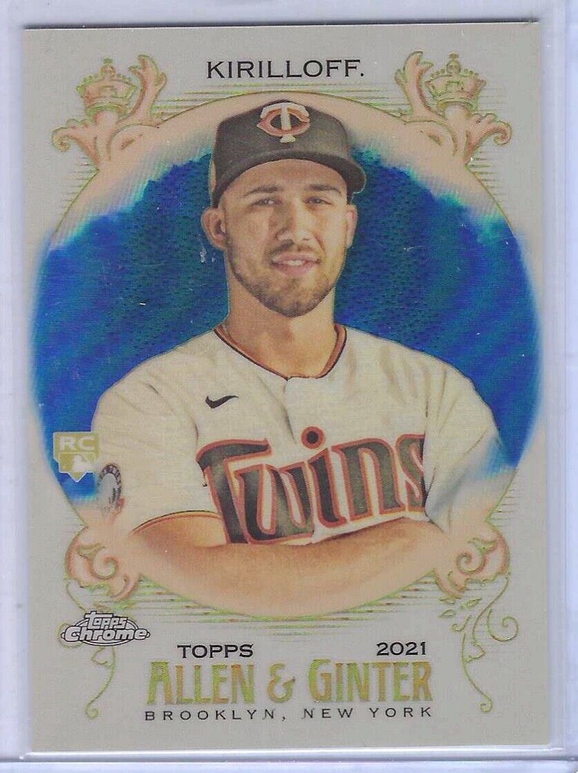 ALEX KIRILLOFF 2021 TOPPS CHROME ALLEN AND GINTER BLUE REFRACTOR RC #D 117/150