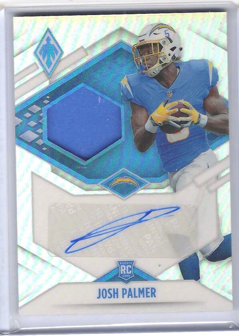 JOSH PALMER 2021 PANINI PHOENIX SILVER PRIZM ROOKIE PATCH AUTO RC #D 235/299