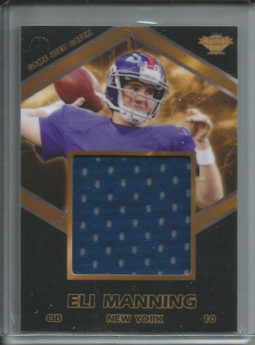 1/1 ELI MANNING 2014 TRI CITY SPORTS TCSP EXQUISITE GLASS JERSEY #D 10/14 JSY#10