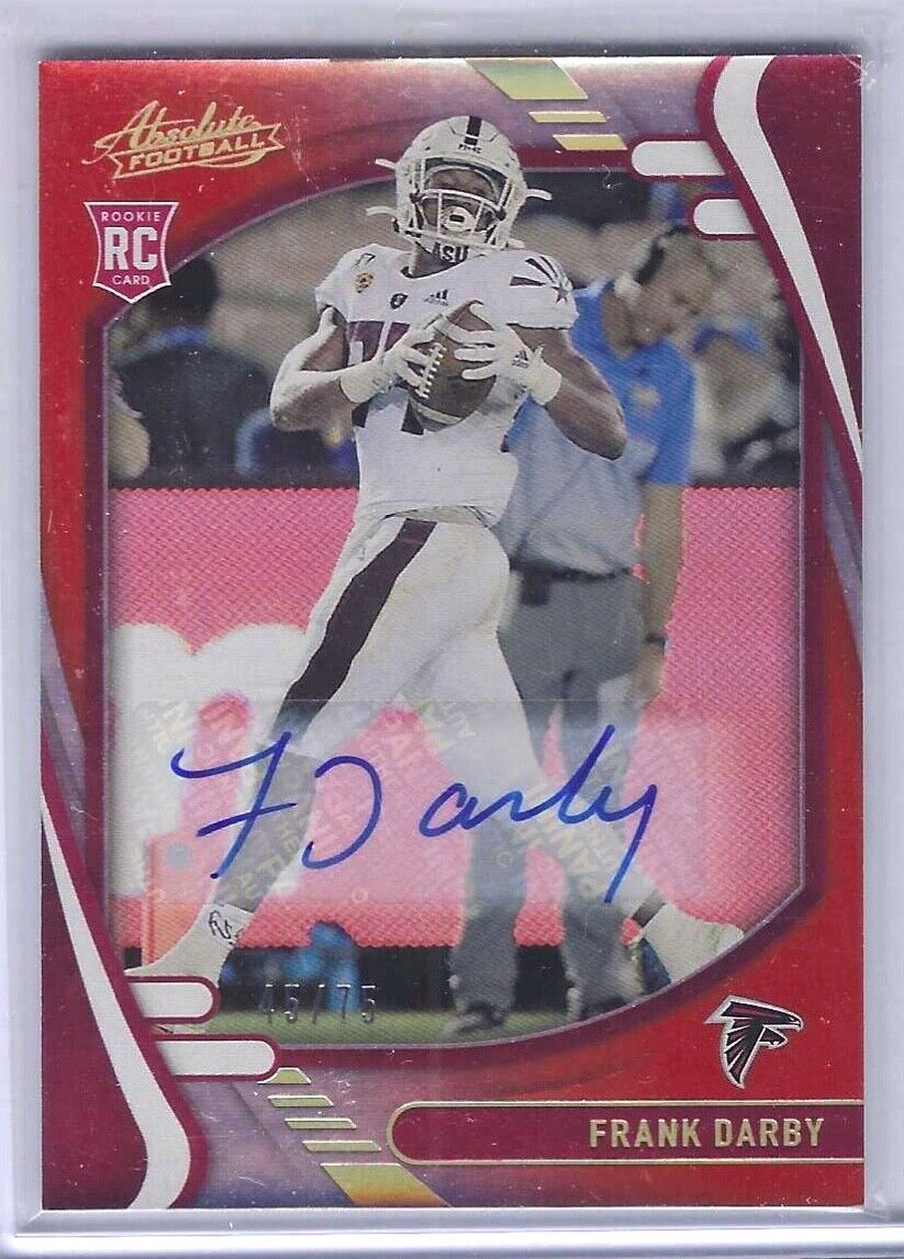 FRANK DARBY 2021 PANINI ABSOLUTE ORANGE SPECTRUM ROOKIE AUTO RC #D 45/75