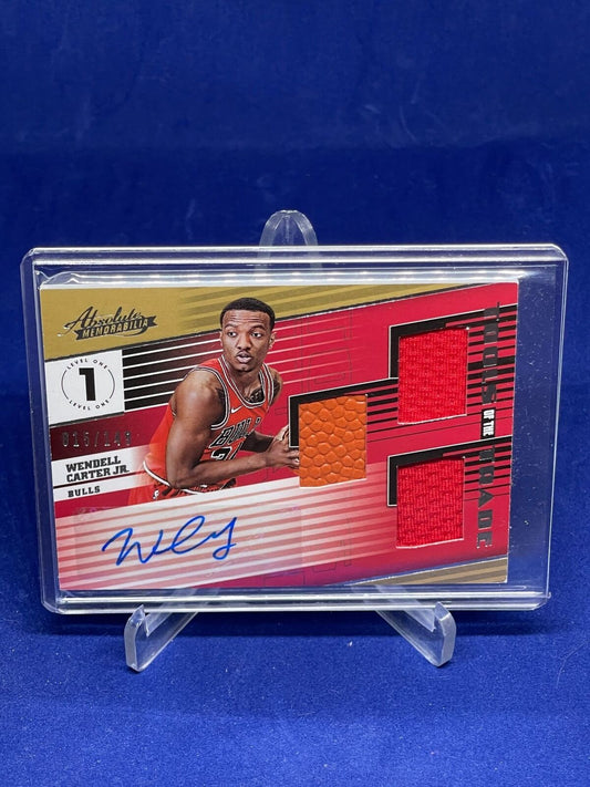 WENDELL CARTER JR 2018-19 ABSOLUTE TOOLS OF THE TRADE JERSEY AUTO RC #D 15/149