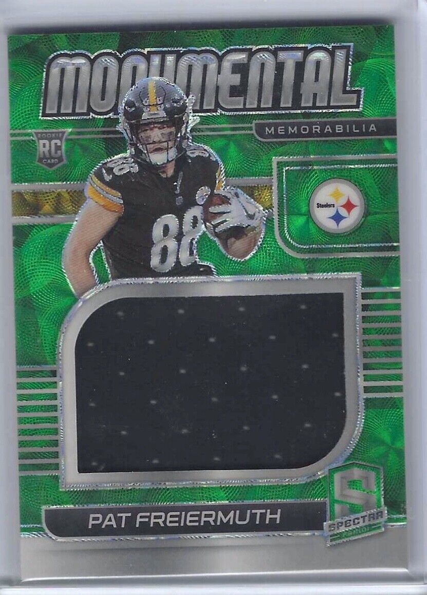 PAT FREIERMUTH 2021 PANINI SPECTRA GREEN SCOPE PRIZM JUMBO PATCH RC #D 20/35