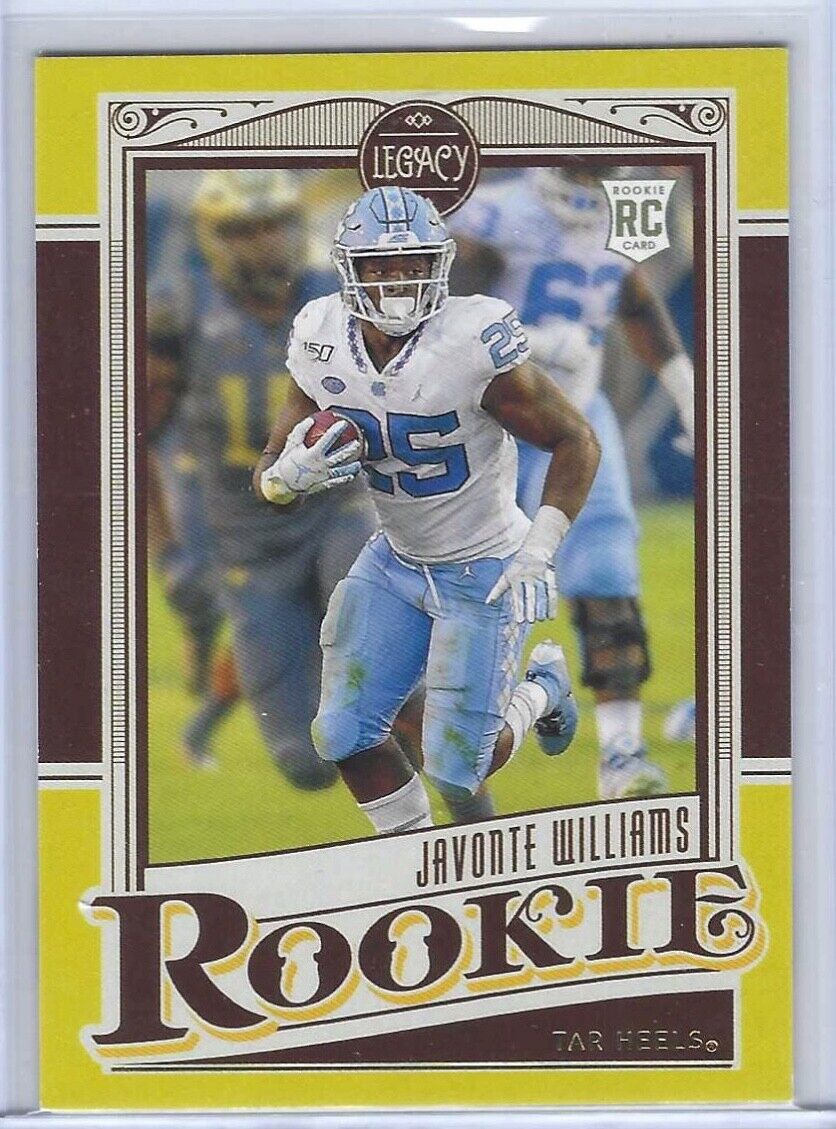 JAVONTE WILLIAMS 2021 PANINI LEGACY YELLOW RC #D 113/150