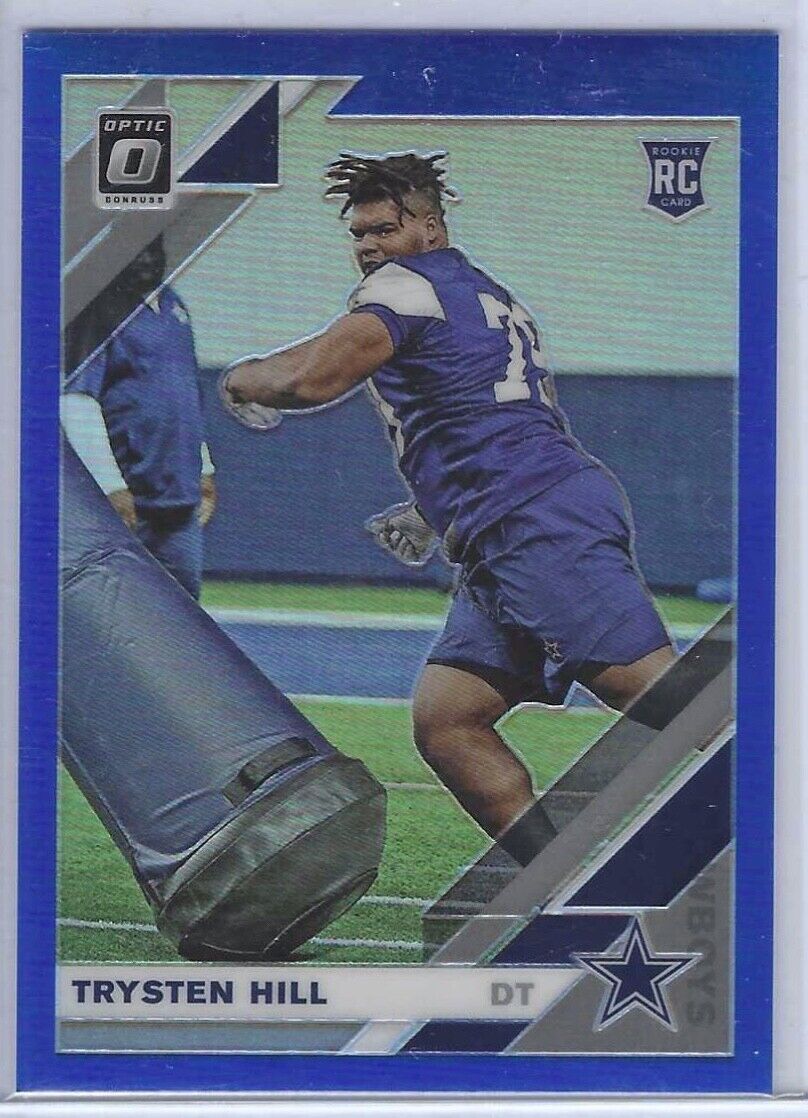 TRYSTEN HILL 2019 DONRUSS OPTIC BLUE HOLO RC #D 132/150