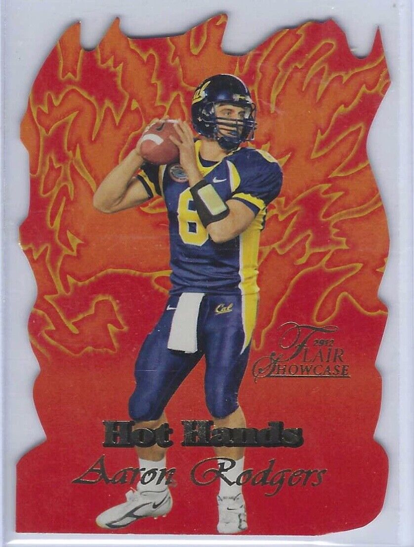 AARON RODGERS 2012 FLEER RETRO FLAIR SHOWCASE HOT HANDS SSP DIE CUT #D 27/35