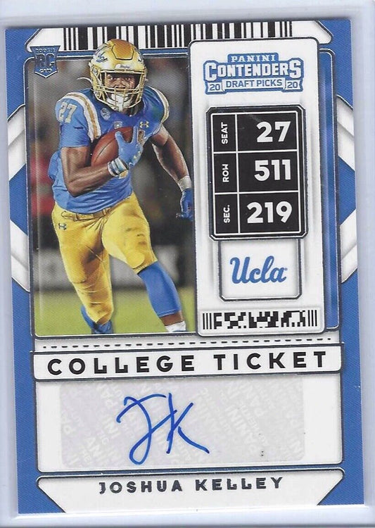 JOSHUA KELLEY 2020 PANINI CONTENDERS DRAFT PICKS COLLEGE TICKET AUTO RC #232