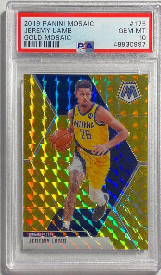 JEREMY LAMB 2019 PANINI MOSAIC GOLD PRIZM #D 06/10 PSA 10 GEM MINT POP 1/1