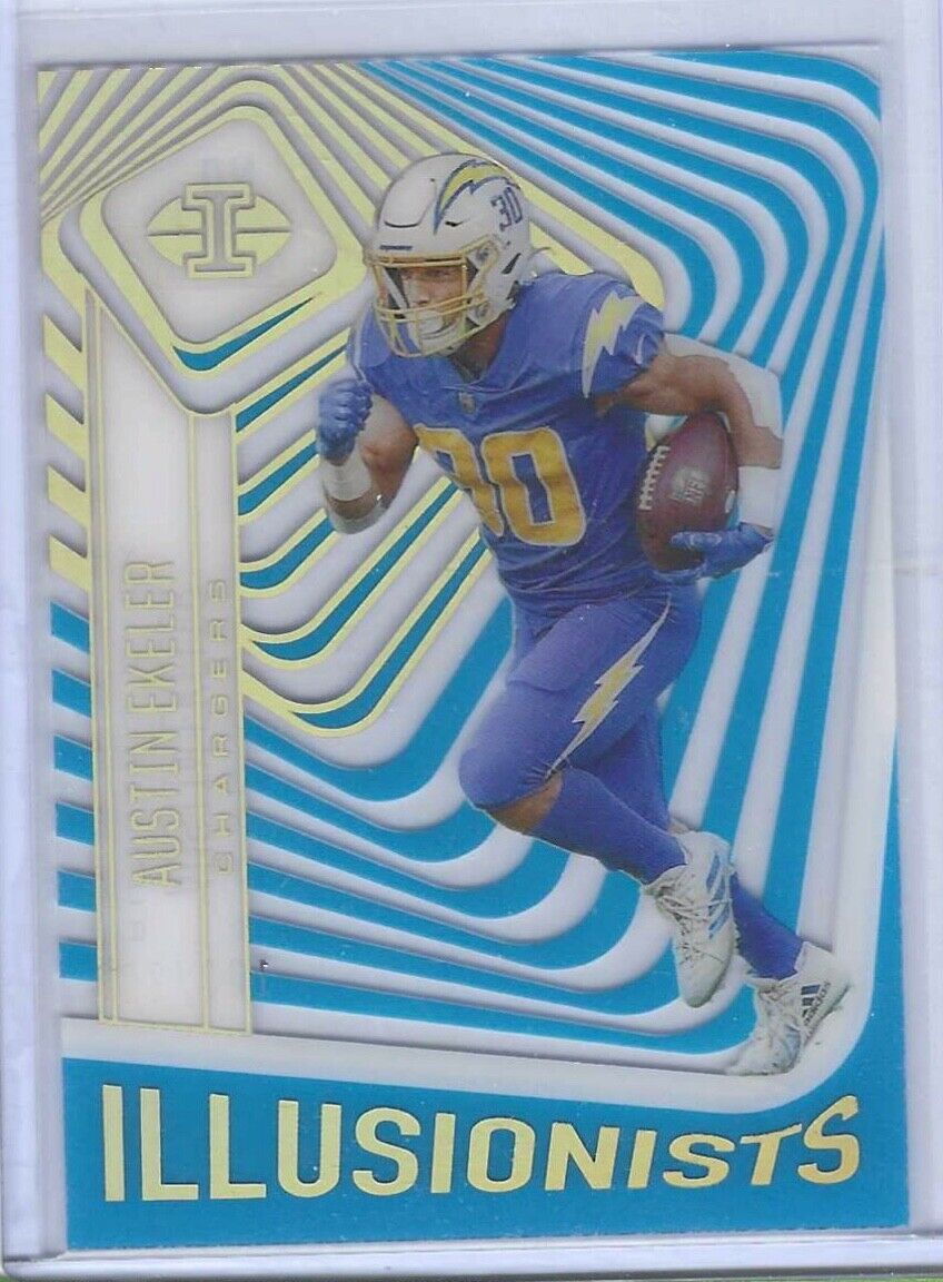 AUSTIN EKELER 2021 PANINI ILLUSIONS ILLUSIONISTS ACETATE BLUE #D 130/299
