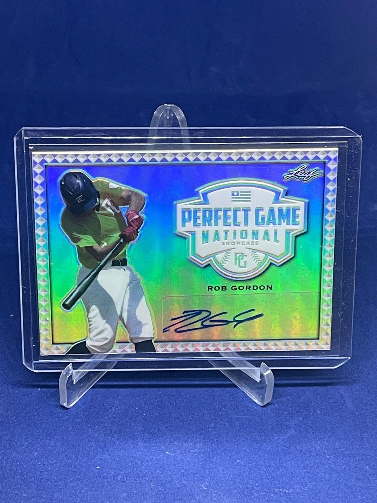 ROB GORDON 2020 LEAF PERFECT GAME NATIONAL AUTO SILVER PROSPECT #D 9/15