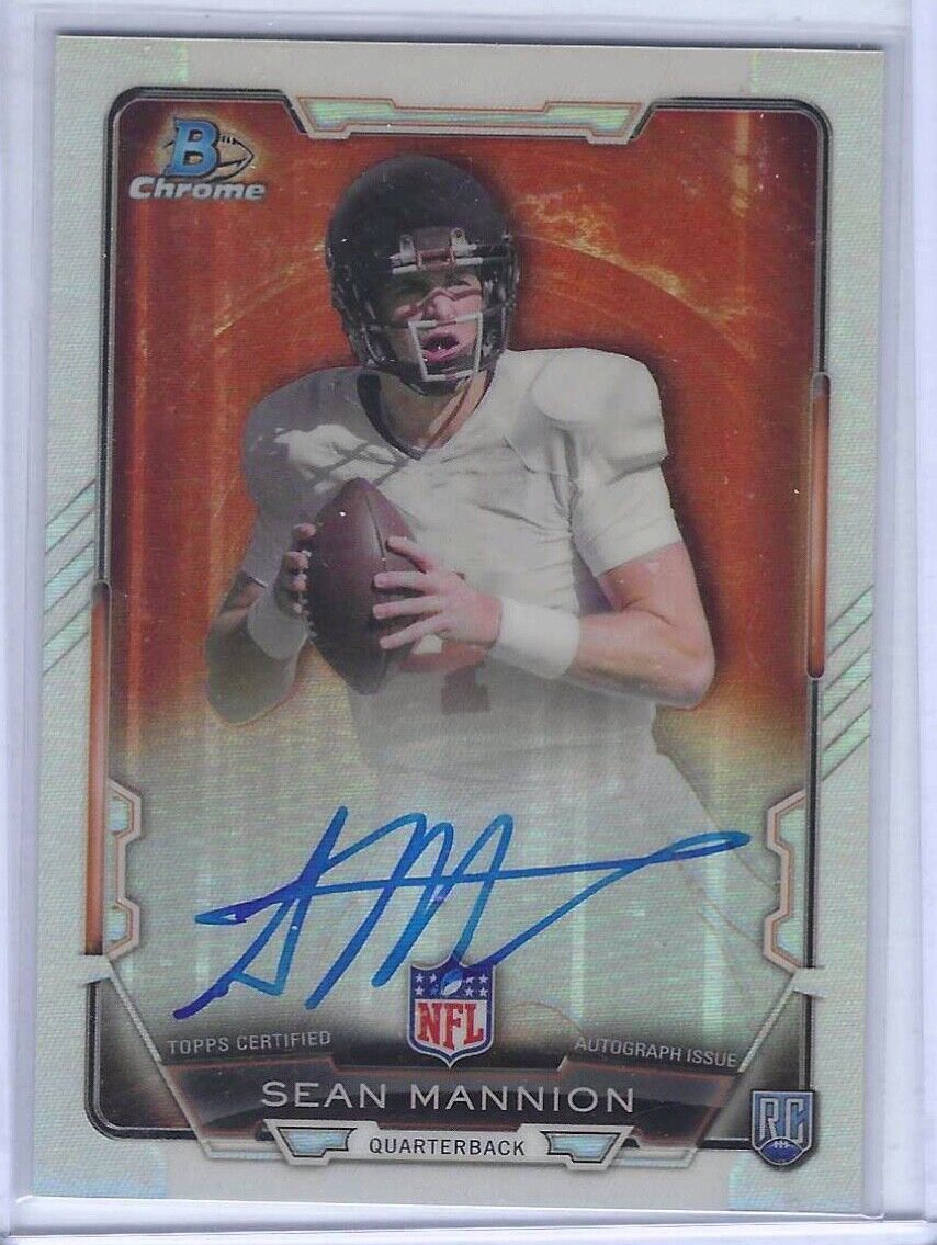 SEAN MANNION 2015 BOWMAN CHROME REFRACTOR ROOKIE ON CARD AUTO RC #RCRA-SM