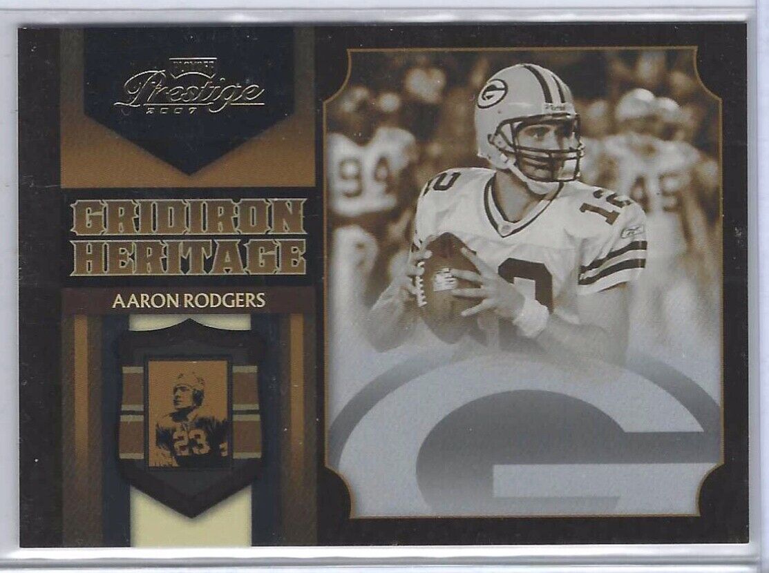 AARON RODGERS 2007 DONRUSS PLAYOFF PRESTIGE GRIDIRON HERITAGE BRONZE #D 063/100