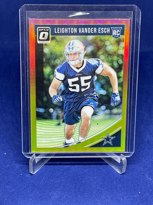 LEIGHTON VANDER ESCH 2018 PANINI DONRUSS OPTIC RED YELLOW PRIZM ROOKIE RC #115