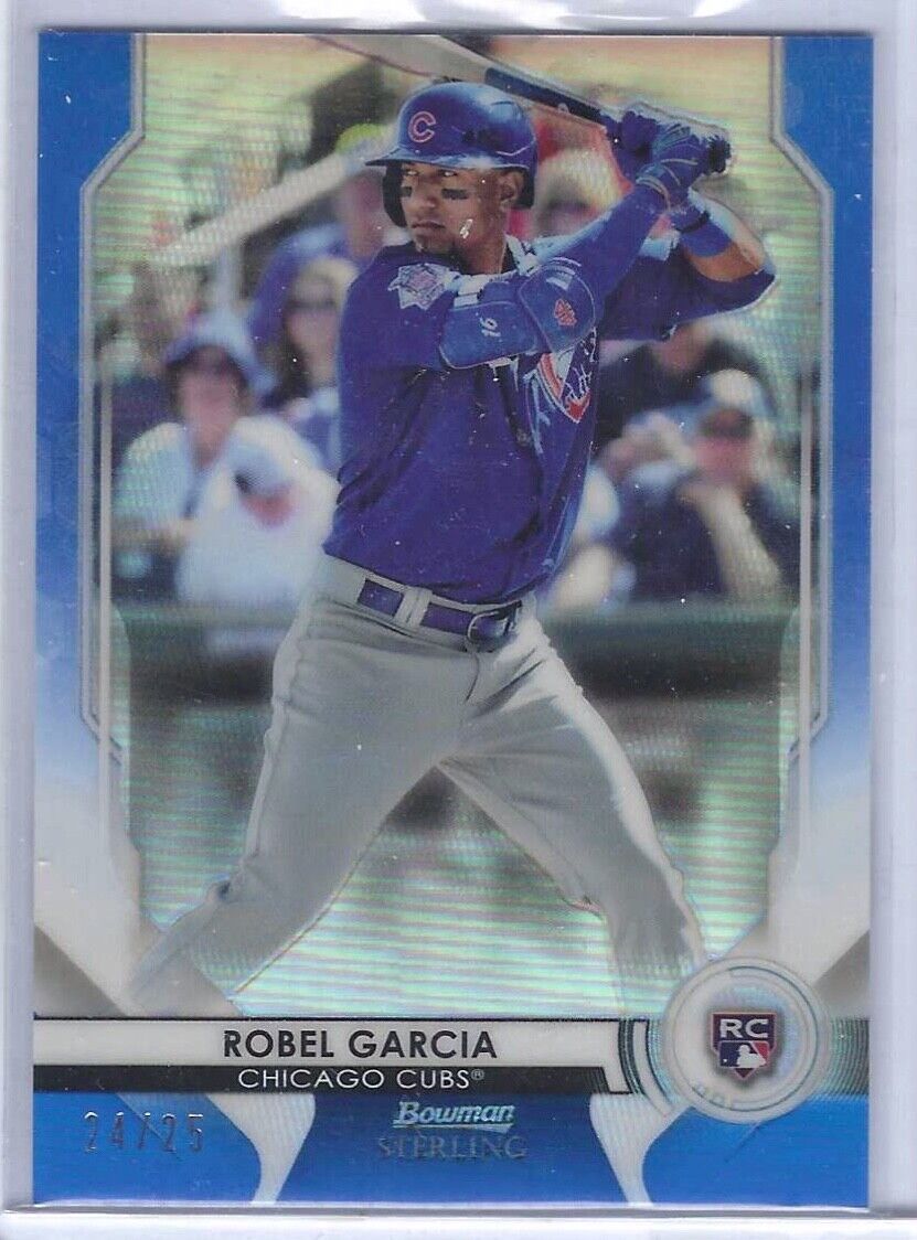 ROBEL GARCIA 2020 BOWMAN STERLING BLUE REFRACTOR ROOKIE RC #D 24/25