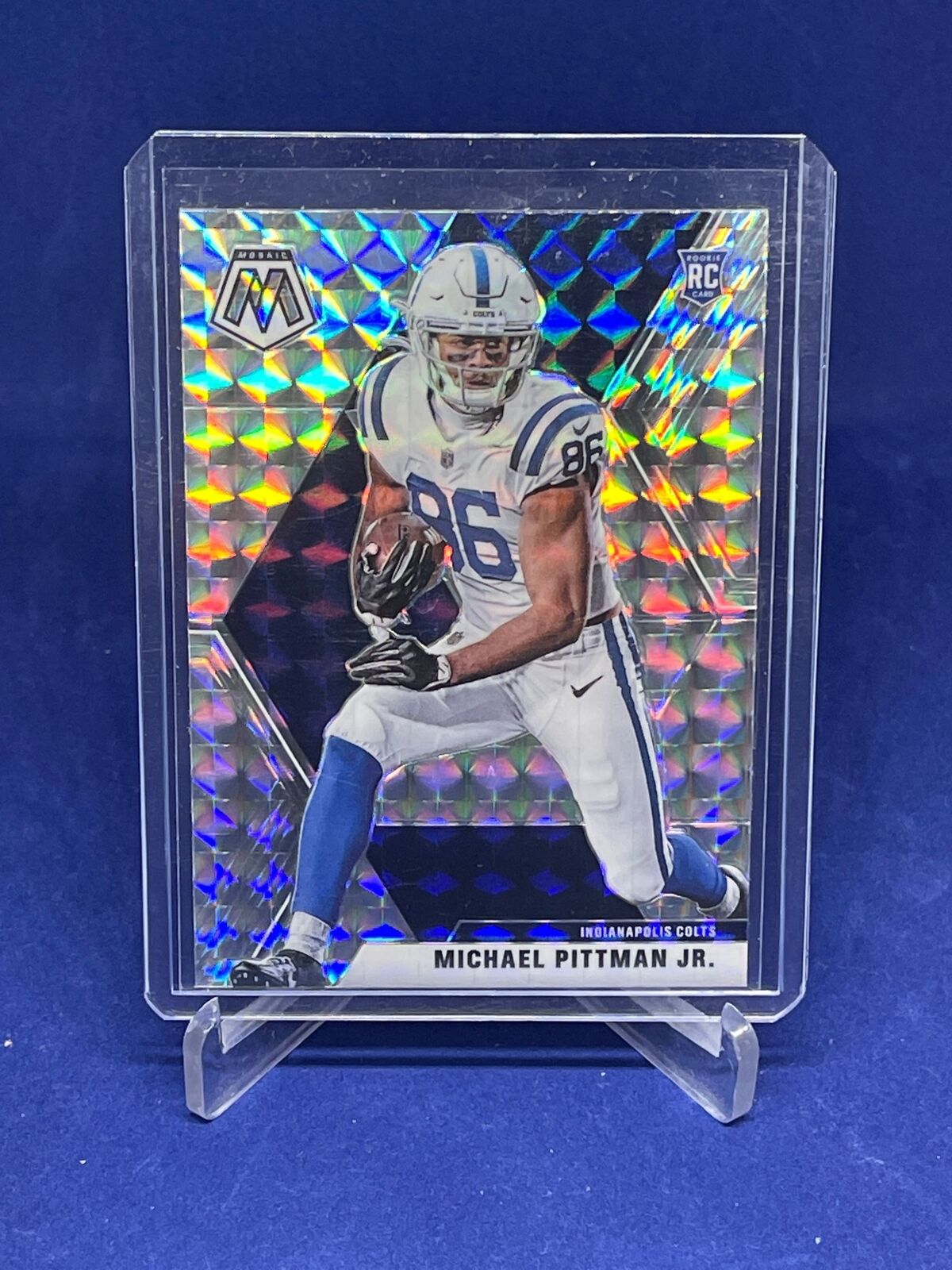 MICHAEL PITTMAN JR 2020 PANINI MOSAIC SILVER WAVE PRIZM ROOKIE RC #214
