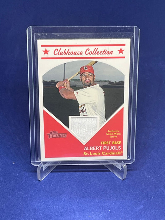 ALBERT PUJOLS 2008 TOPPS HERITAGE CLUBHOUSE COLLECTION JERSEY CARD