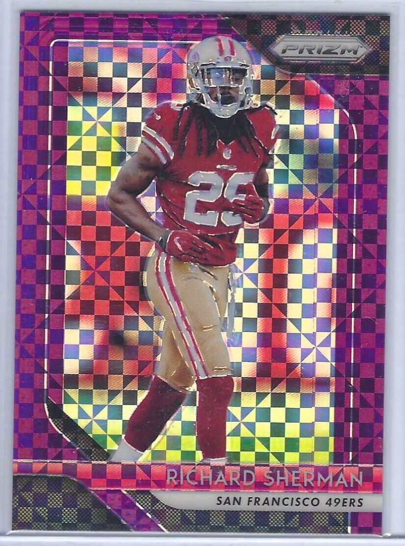 RICHARD SHERMAN 2018 PANINI PRIZM PURPLE POWER PRIZM #D 45/49