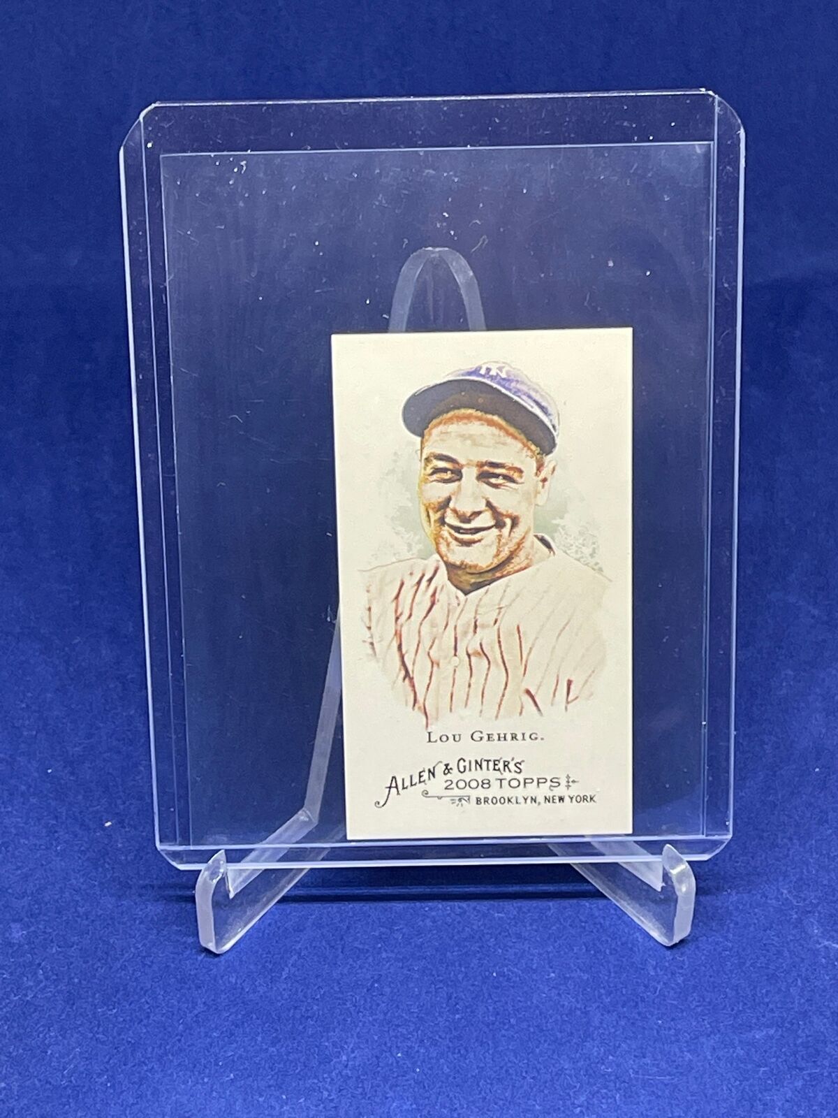 LOU GEHRIG 2008 TOPPS ALLEN AND GINTER SSP RIP CARD EXTENDED MINI #377