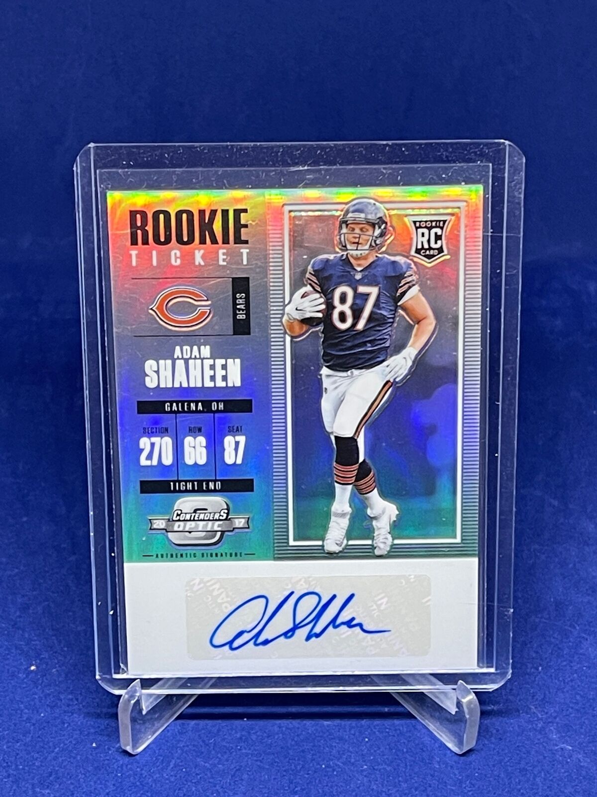 ADAM SHAHEEN 2017 PANINI CONTENDERS OPTIC TICKET PRIZM AUTO RC #187
