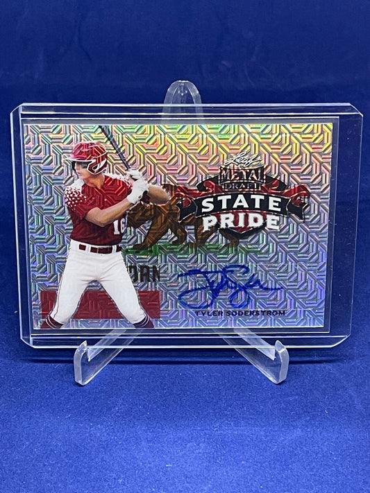 TYLER SODERSTROM 2020 LEAF METAL DRAFT STATE PRIDE AUTO PROSPECT