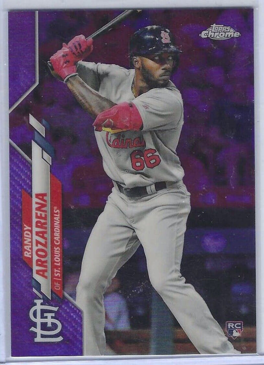 RANDY AROZARENA 2020 TOPPS CHROME PURPLE REFRACTOR ROOKIE RC #D 030/299