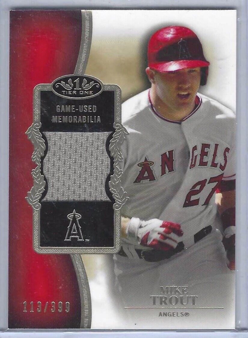 MIKE TROUT 2012 TOPPS TIER ONE GAME-USED PATCH #D 113/399