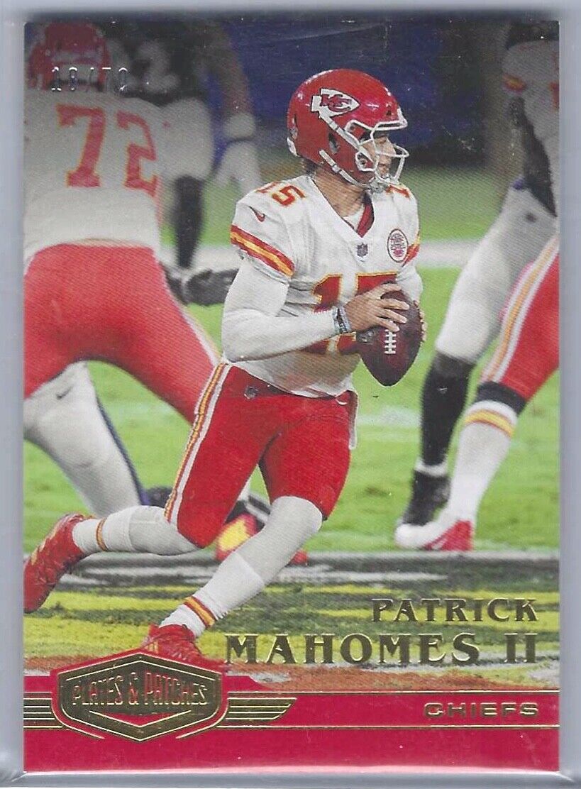 PATRICK MAHOMES II 2020 PANINI PLATES AND PATCHES GOLD #D 18/70