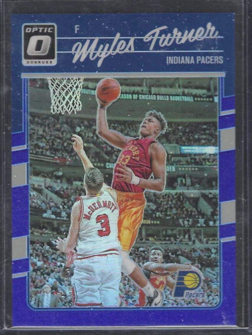 MYLES TURNER 2016-17 DONRUSS OPTIC BLUE HOLO #D 08/49