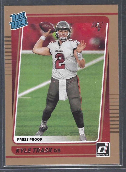 KYLE TRASK 2021 PANINI DONRUSS BRONZE PRESS PROOF RATED ROOKIE RC #257