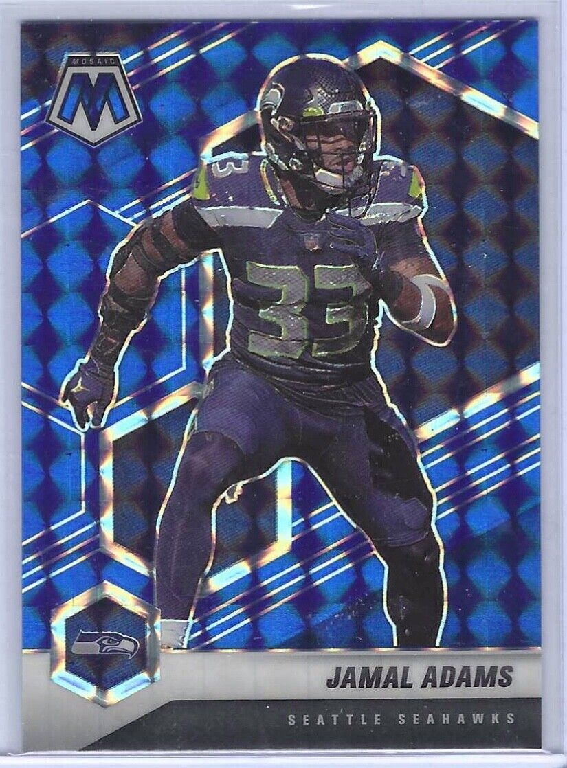 JAMAL ADAMS 2021 PANINI MOSAIC BLUE PRIZM #D 17/99
