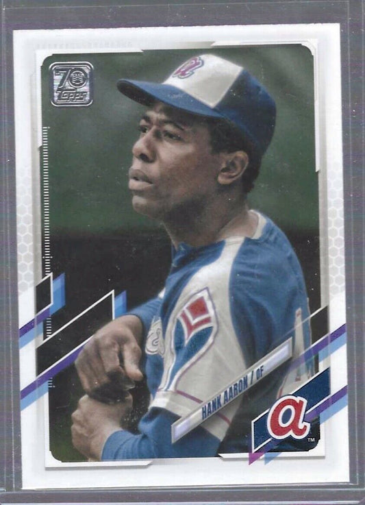 HANK AARON 2021 TOPPS UPDATE SERIES SP PHOTO VARIATION #US223
