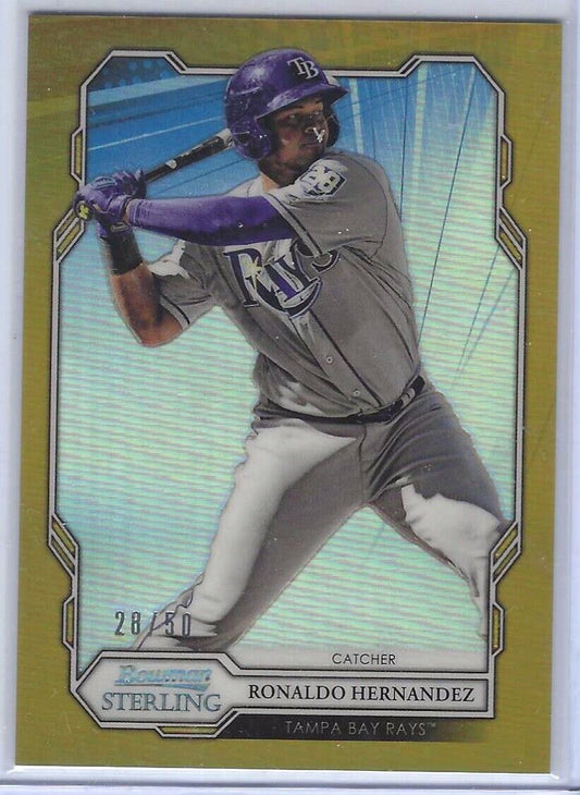 RONALDO HERNANDEZ 2019 BOWMAN STERLING GOLD REFRACTOR PROSPECT #D 28/50