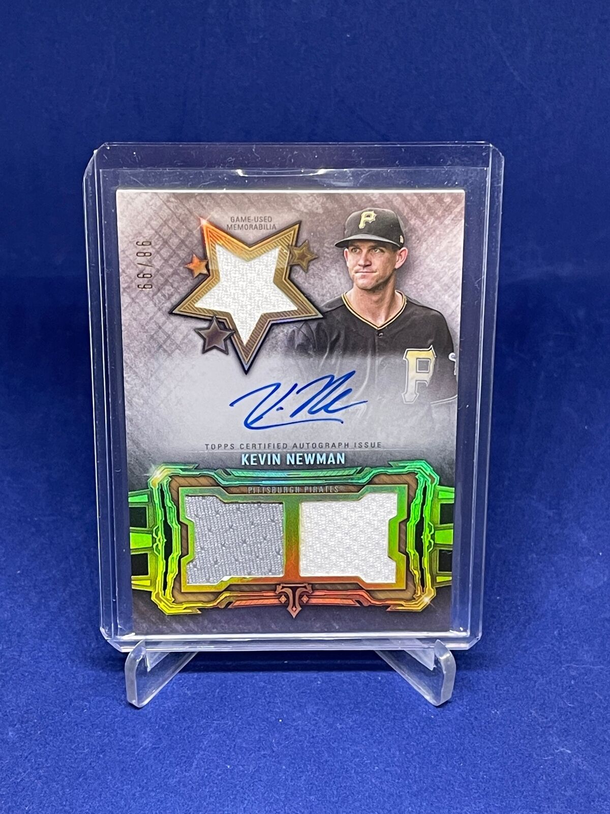 KEVIN NEWMAN 2020 TOPPS TRIPLE THREADS JERSEY ON CARD AUTO #D 98/99