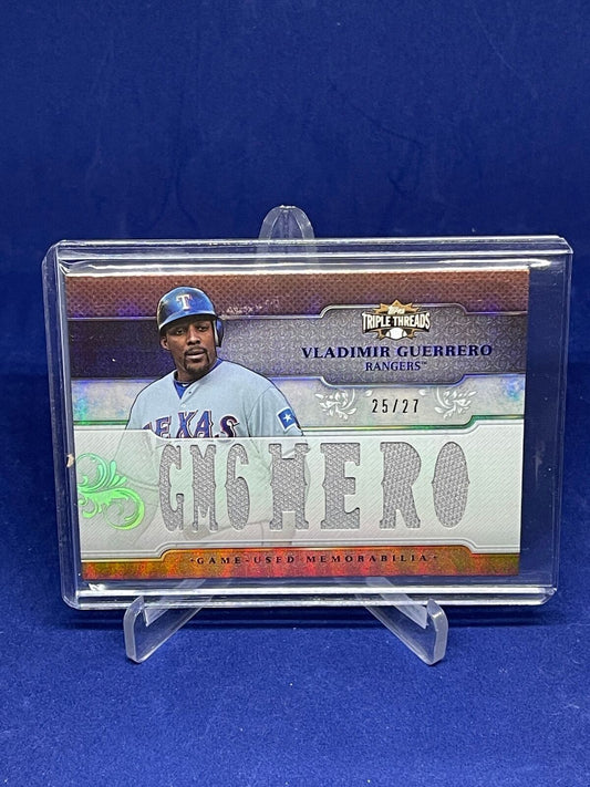 VLADIMIR GUERRERO 2014 TOPPS TRIPLE THREADS GAME 6 HERO JERSEY CARD #D 25/27