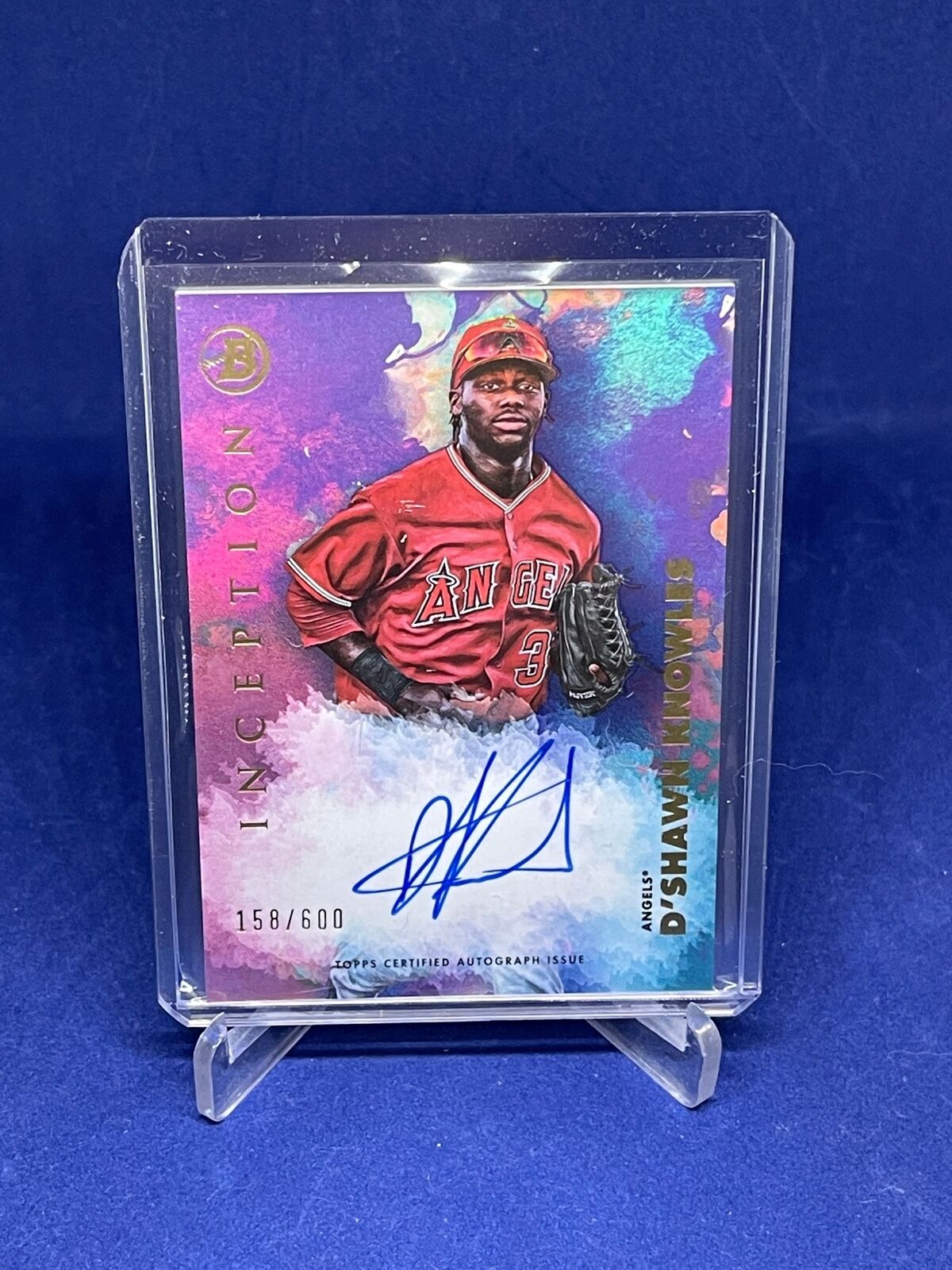 D'SHAWN KNOWLES 2021 BOWMAN INCEPTION ON CARD AUTO PROSPECT #D 158/600