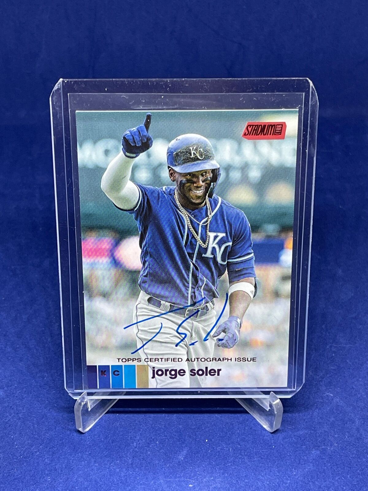 JORGE SOLER 2020 TOPPS STADIUM CLUB RED ON CARD AUTO #D 15/50