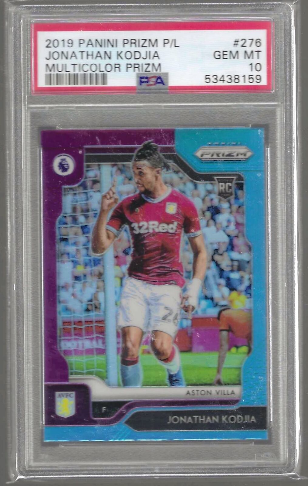 JONATHAN KODJIA 2019-20 PANINI PRIZM TRI-COLOR PRIZM RC PSA 10 GEM MINT POP 1/1