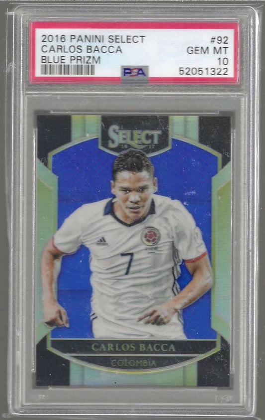 CARLOS BACCA 2016-17 PANINI SELECT BLUE PRIZM /299 PSA 10 GEM MINT POP 1/1