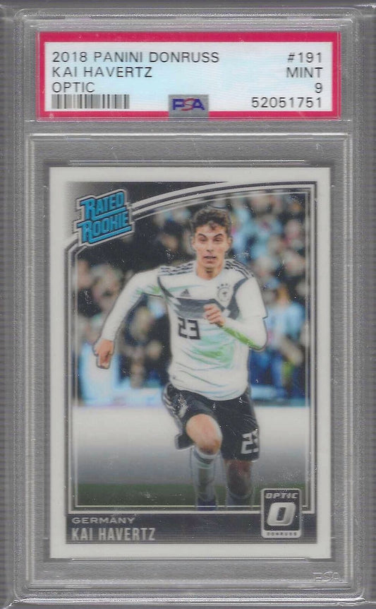 KAI HAVERTZ 2018-19 PANINI DONRUSS OPTIC RATED ROOKIE RC PSA 9 MINT