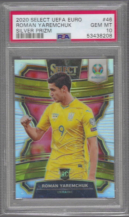 ROMAN YAREMCHUK 2020-21 PANINI SELECT TERRACE SILVER PRIZM RC PSA 10 GEM POP 3