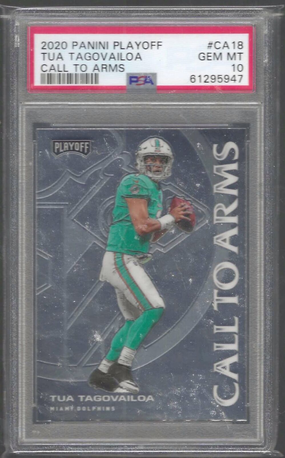 TUA TAGOVAILOA 2020 PANINI PLAYOFF CALL TO ARMS RC PSA 10 GEM MINT