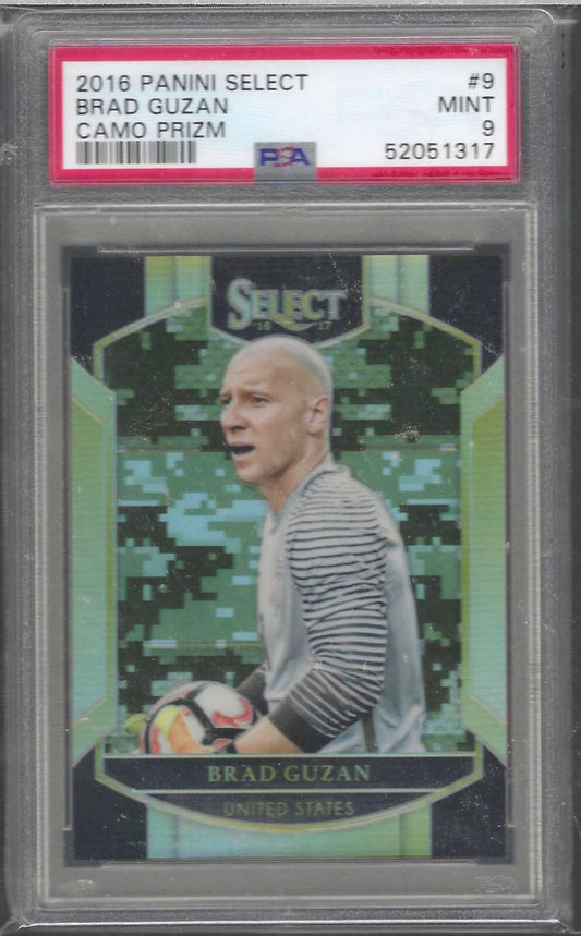 BRAD GUZAN 2016-17 PANINI SELECT CAMO PRIZM /20 PSA 9 MINT POP 1/1
