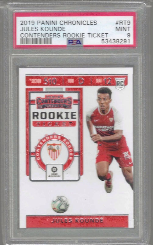 JULES KOUNDE 2019-20 PANINI CHRONICLES CONTENDERS ROOKIE RC PSA 9 MINT POP 7