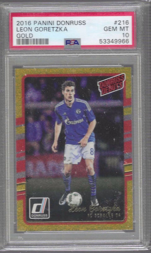 LEON GORETZKA 2016-17 PANINI DONRUSS GOLD FOIL PSA 10 GEM MINT POP 6
