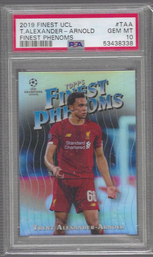 TRENT ALEXANDER-ARNOLD 2019-20 TOPPS FINEST UCL FINEST PHENOMS PSA 10 GEM MINT
