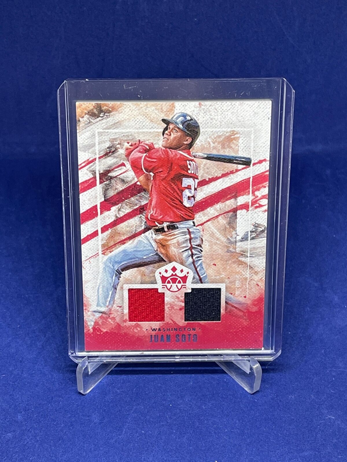 JUAN SOTO 2019 PANINI DIAMOND KINGS DUAL JERSEY CARD