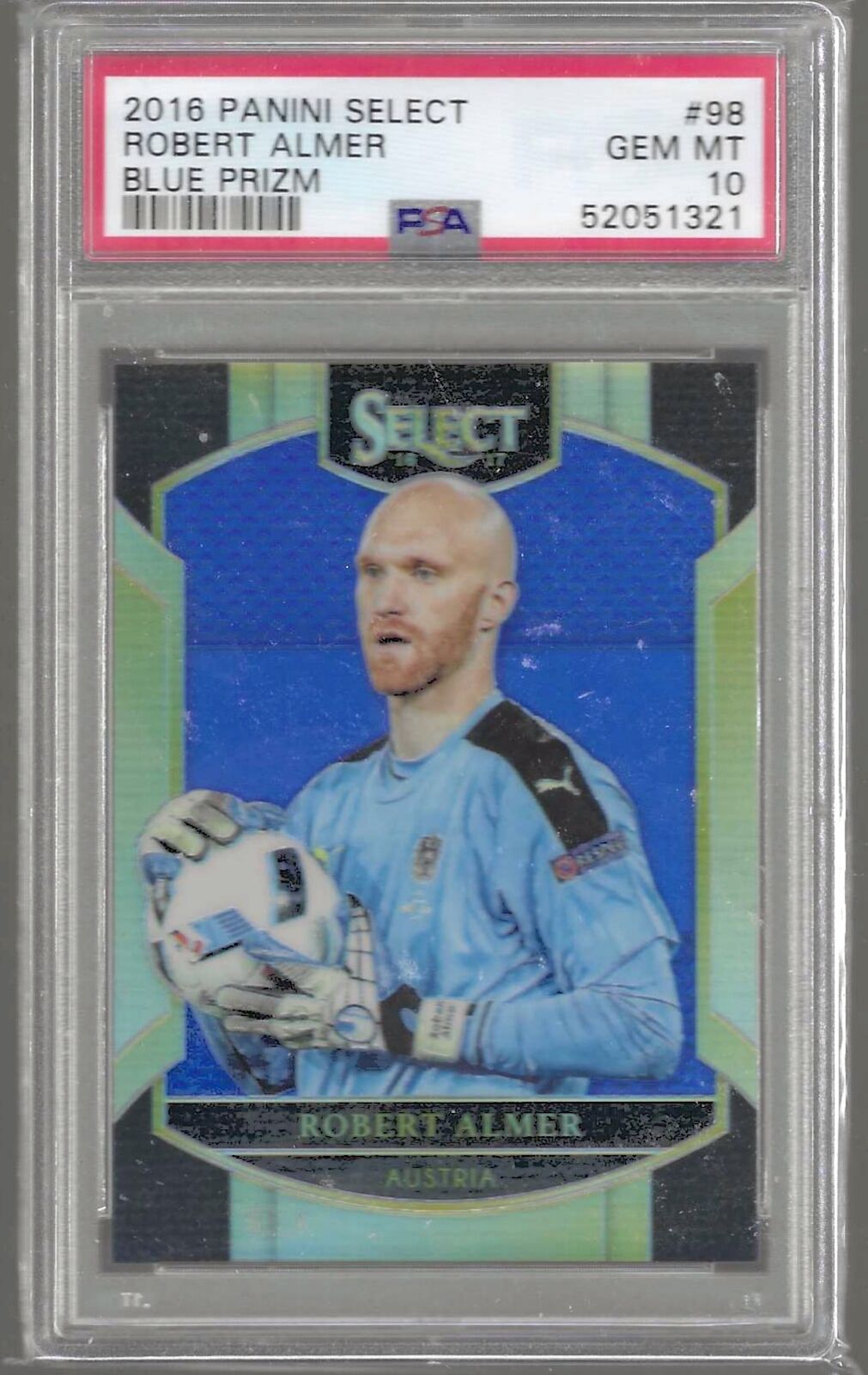 ROBERT ALMER 2016-17 PANINI SELECT BLUE PRIZM /299 PSA 10 GEM MINT POP 1/1
