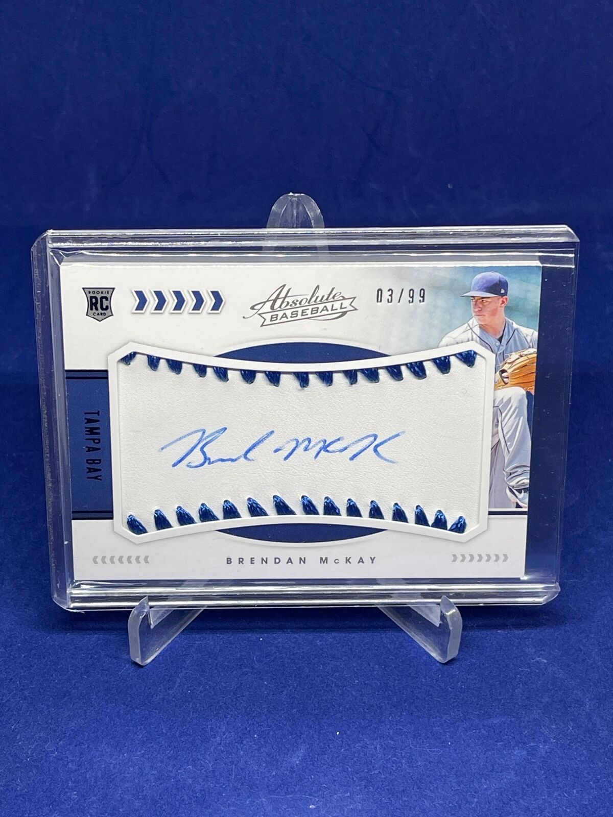 BRENDAN MCKAY 2020 PANINI ABSOLUTE ON BASEBALL SWEET SPOT AUTO ROOKIE RC #D 3/99