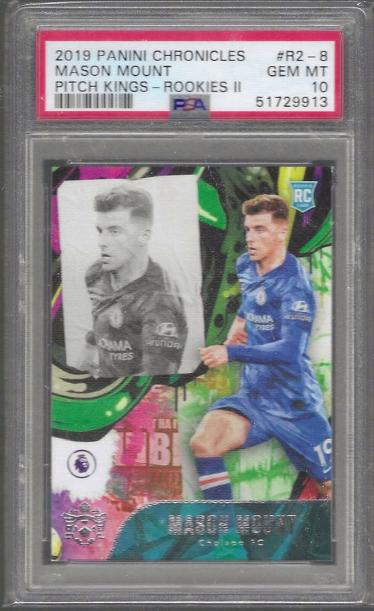 MASON MOUNT 2019-20 PANINI CHRONICLES PITCH KINGS ROOKIES II RC PSA 10 GEM MINT